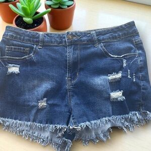 Distressed Denim Women Shorts